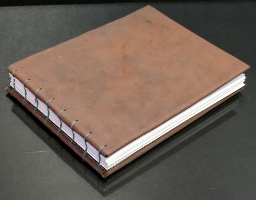 Handcrafted coptic leather bound sketchbook with acid free paper by Amy Dreyer $50
